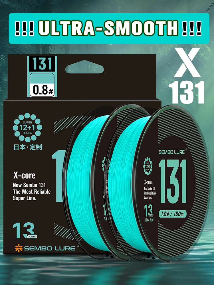 ZUKIBO Sembo 13 Strands Braided Fishing Line Performance Fiber Japan Multifilament PE Line Round Smooth，Thin，Abrasion Resistant - Action Outdoors Kiwi