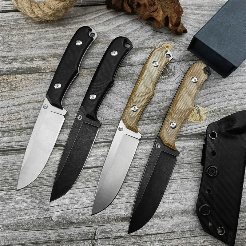 High hardness R small straight knife fishing and hunting tactics G10 and hemp handle survival tools rescue camping fixed knife - Action Outdoors Kiwi