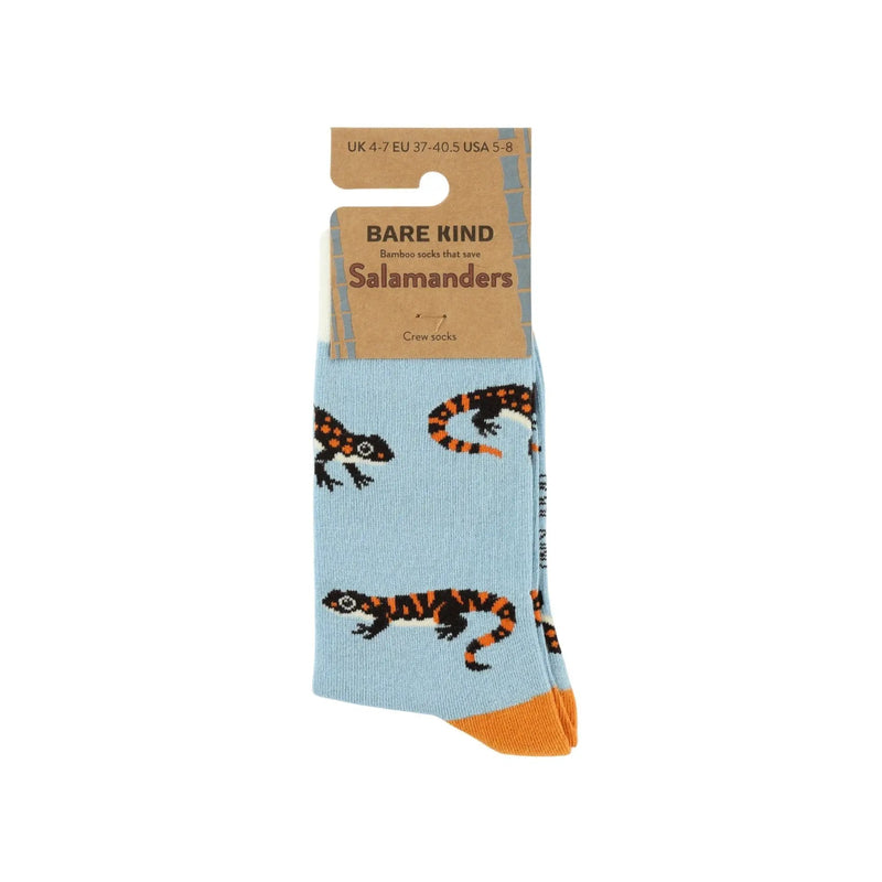 Save the Salamander Bamboo Socks by Barekind NZ