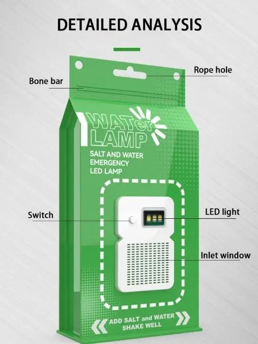 g8buynz 2pcs Salt Water Emergency Lamp 2pcs Salt Water Emergency Lamp