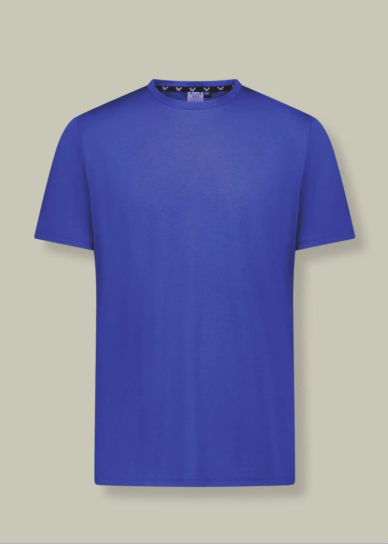 Men’s Crew Short Sleeve T-shirt – Merino Blend 180gsm, Sapphire Blue by Merino 365 NZ