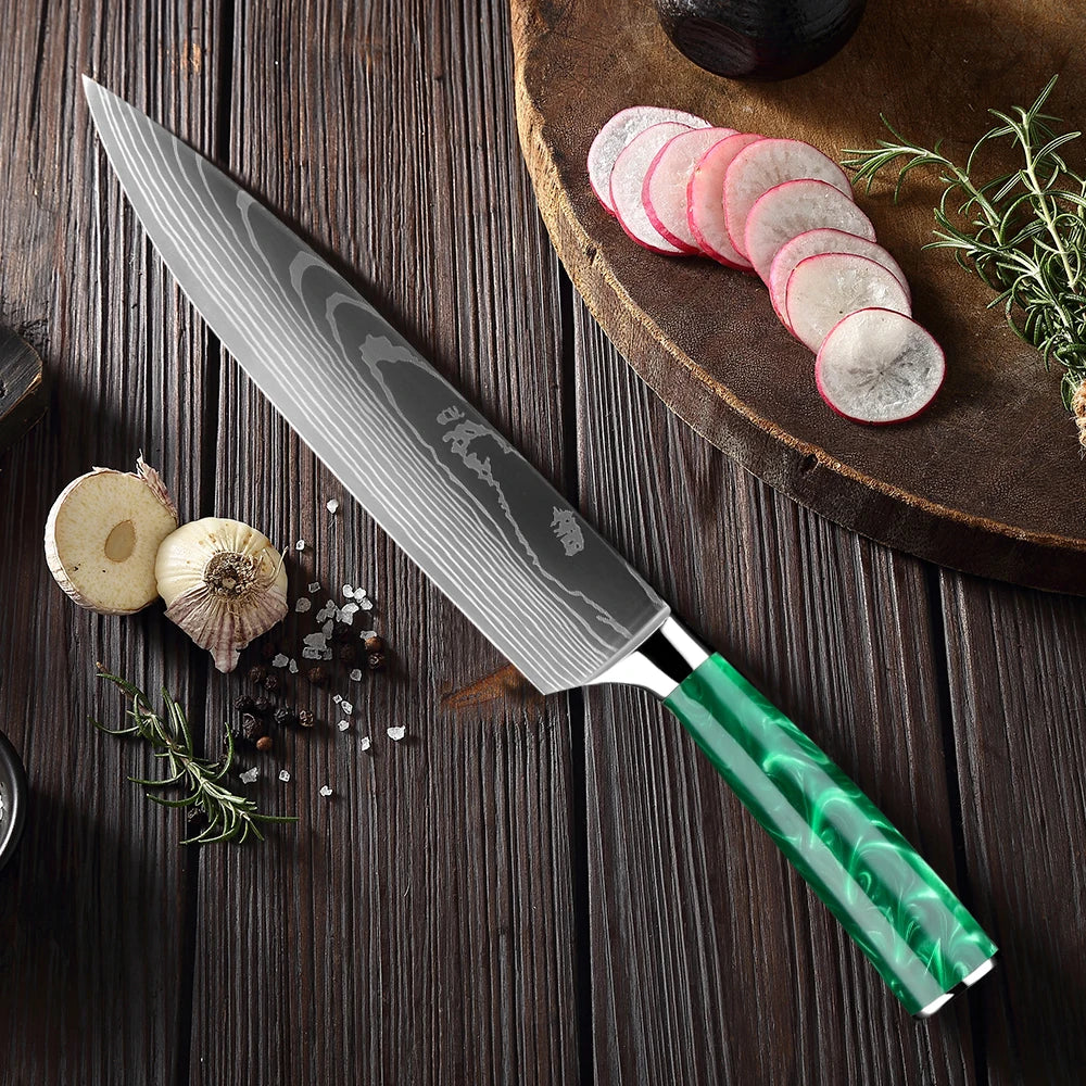 Chef Knife,8 Inch Professional Kitchen Chef Knife German Stainless Steel Ultra Sharp Kitchen Knife Chefs Knives Ergonomic Handle - Action Outdoors Kiwi