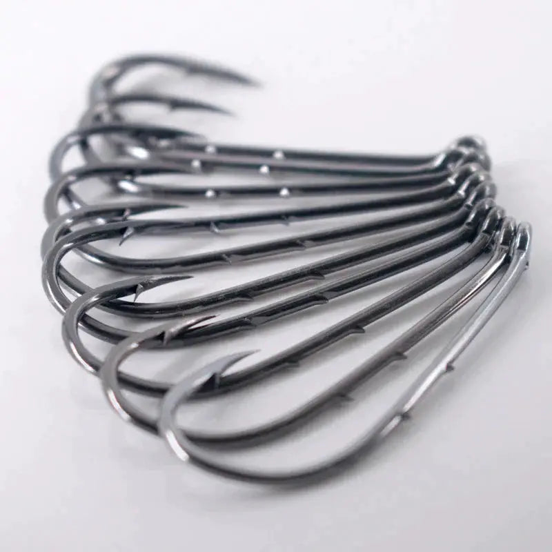 50pcs Double-backed 6/0 High Carbon Fishing Hooks by NZ Diver