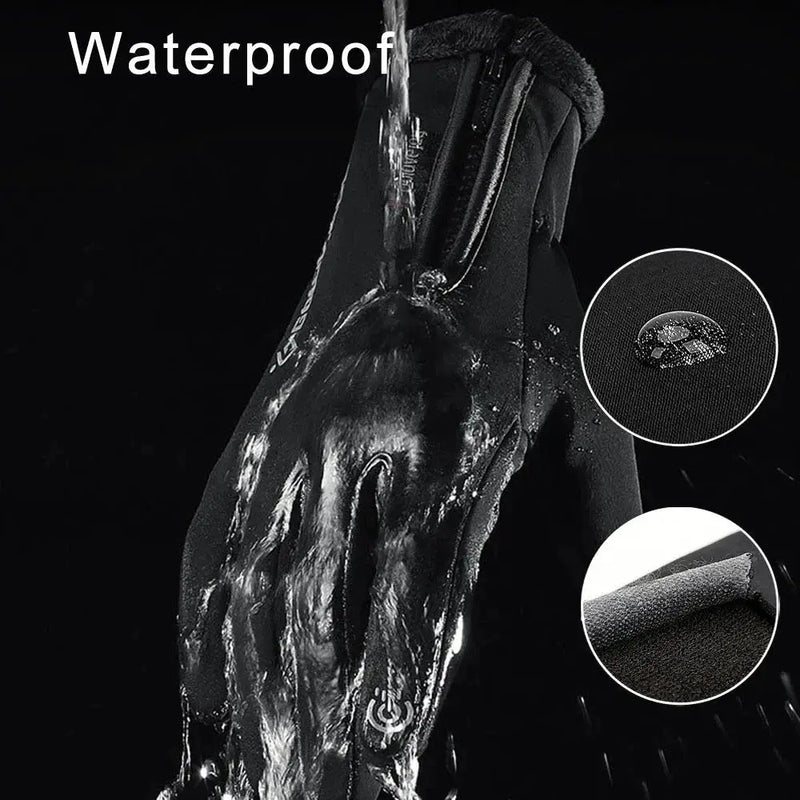 Desers Waterproof Winter Fishing Gloves With Two Finger Flip Conductive Tips Unisex Waterproof Winter Fishing Gloves Conductive Tips