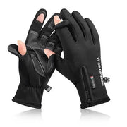 Desers Waterproof Winter Fishing Gloves With Two Finger Flip Conductive Tips Unisex Waterproof Winter Fishing Gloves Conductive Tips