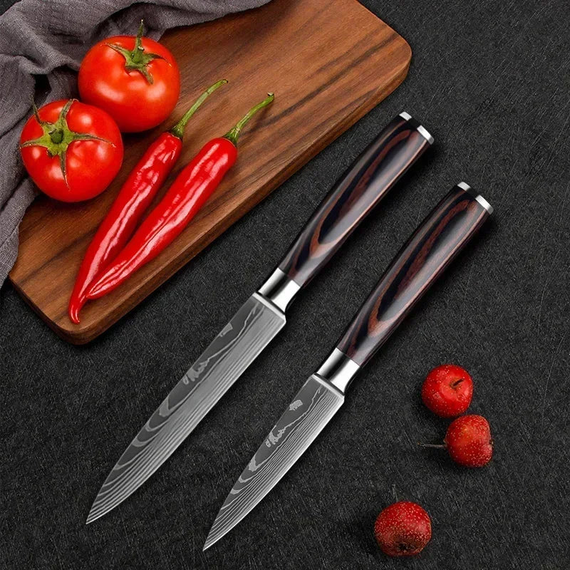 Kitchen Knives High Stainless Steel Chef Knife Slicing Butcher Boning Knife Cleaver Meat Vegetables Fruit Fish Filleting Knife - Action Outdoors Kiwi
