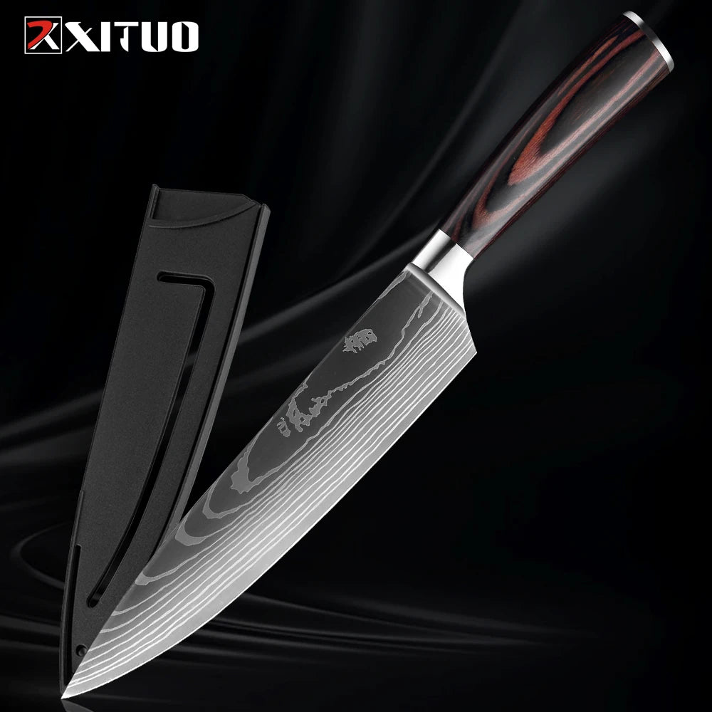 Chef Knife,8 Inch Professional Kitchen Chef Knife German Stainless Steel Ultra Sharp Kitchen Knife Chefs Knives Ergonomic Handle - Action Outdoors Kiwi