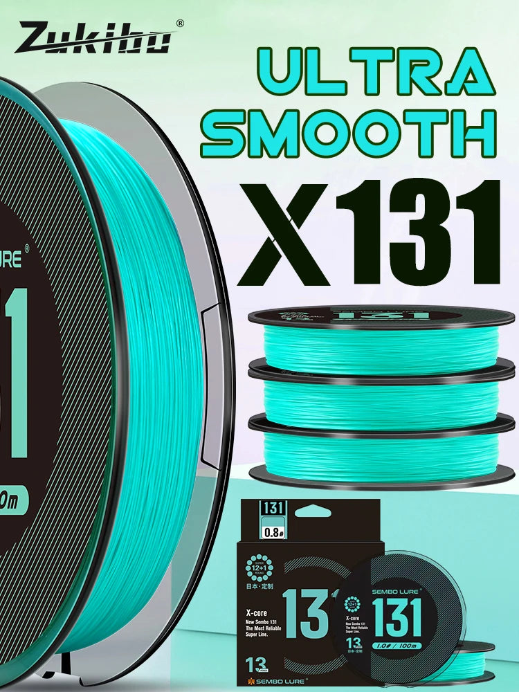 ZUKIBO X13 Japan Performance Multifilament PE Line Smooth Super 13 Strands Braided Fishing Line 150m 200m Durable Saltwater Line - Action Outdoors Kiwi
