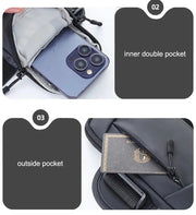 Waterproof Running Armband Phone Holder – 2 Pocket Sports Wrist Wallet for Gym & Outdoor Exercise (Fits up to 6.8” phone) RMX1603 by ECOTREK