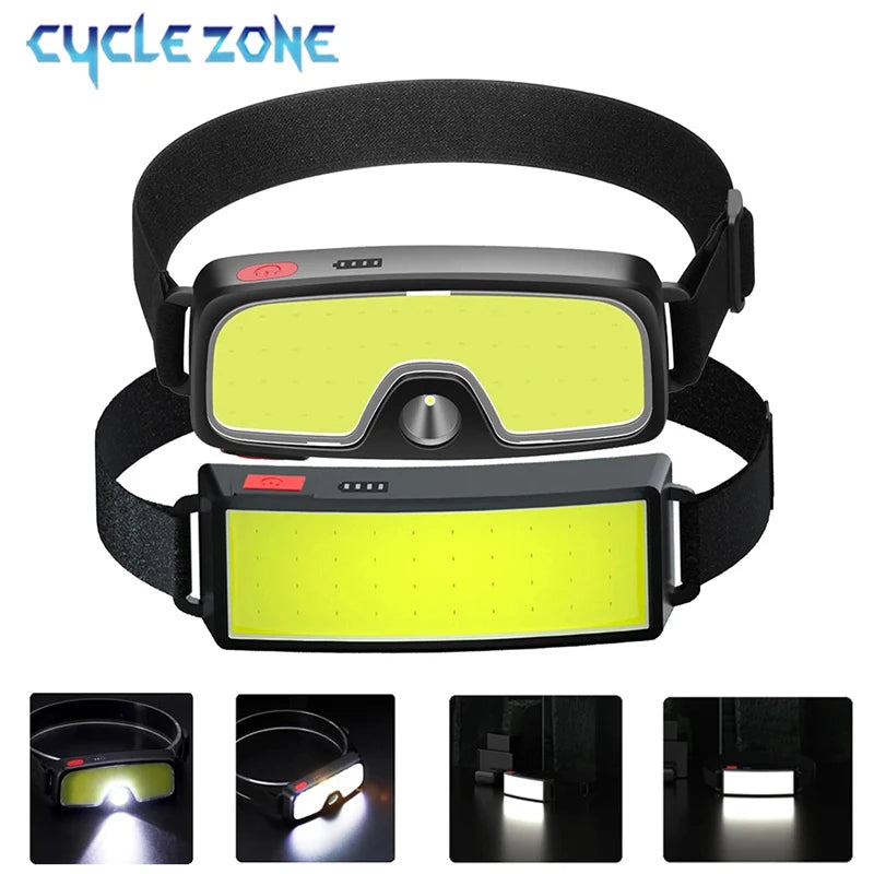 Powerful Headlamp Rechargeable COB LED Headlight Flashlight Outdoor Emergency Lantern Night Working Lights Camping Supplies - Action Outdoors Kiwi