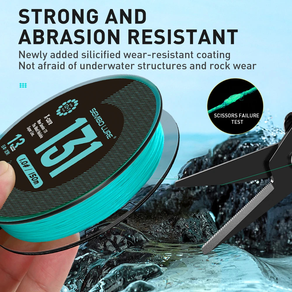 ZUKIBO Sembo 13 Strands Braided Fishing Line Performance Fiber Japan Multifilament PE Line Round Smooth，Thin，Abrasion Resistant - Action Outdoors Kiwi