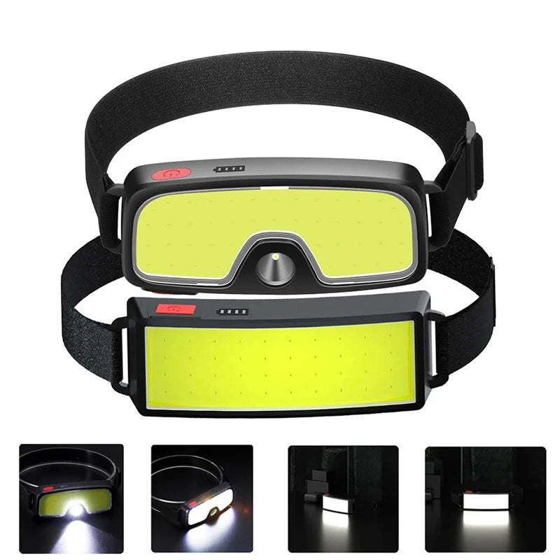 Powerful Headlamp Rechargeable COB LED Headlight Flashlight Outdoor Emergency Lantern Night Working Lights Camping Supplies - Action Outdoors Kiwi