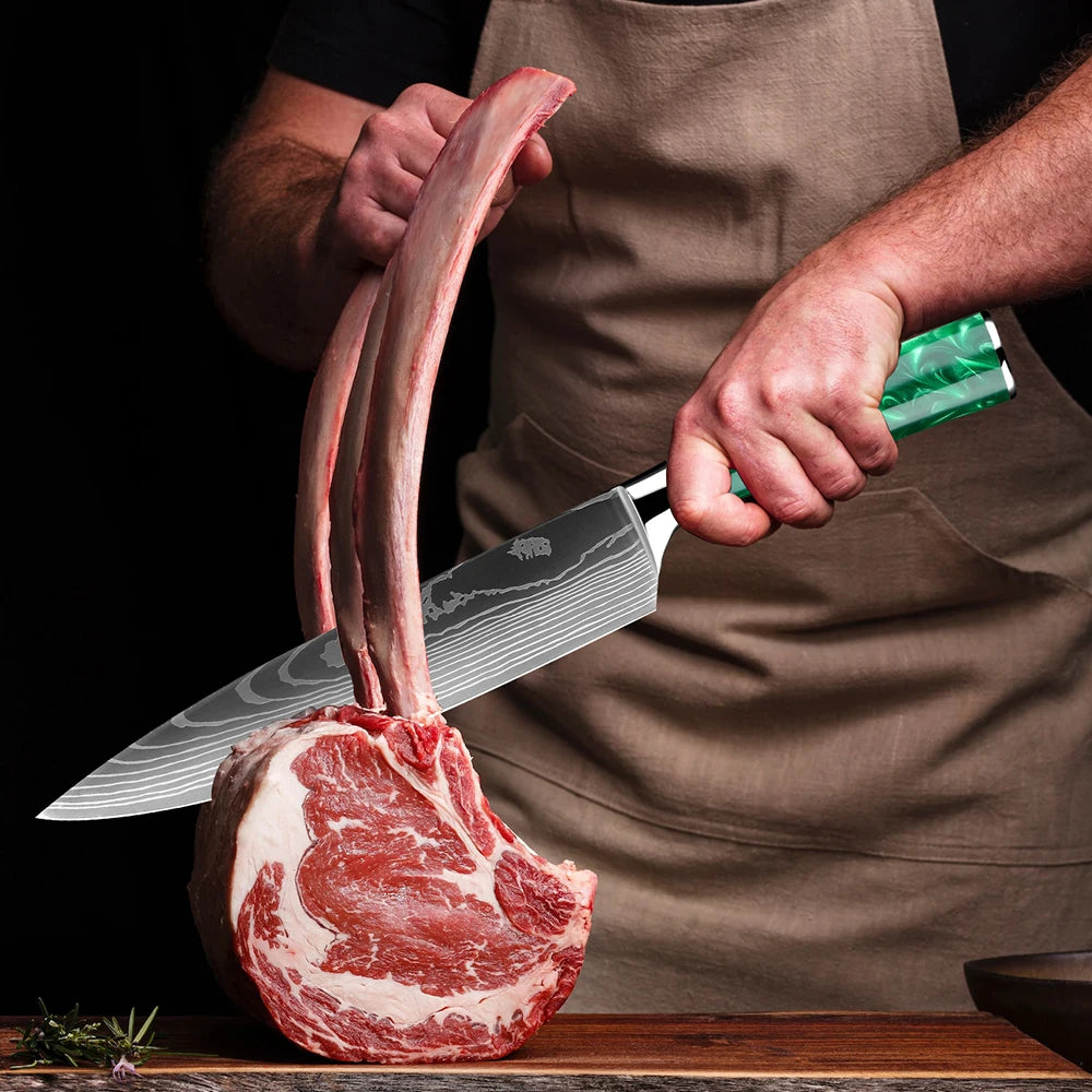 Chef Knife,8 Inch Professional Kitchen Chef Knife German Stainless Steel Ultra Sharp Kitchen Knife Chefs Knives Ergonomic Handle - Action Outdoors Kiwi