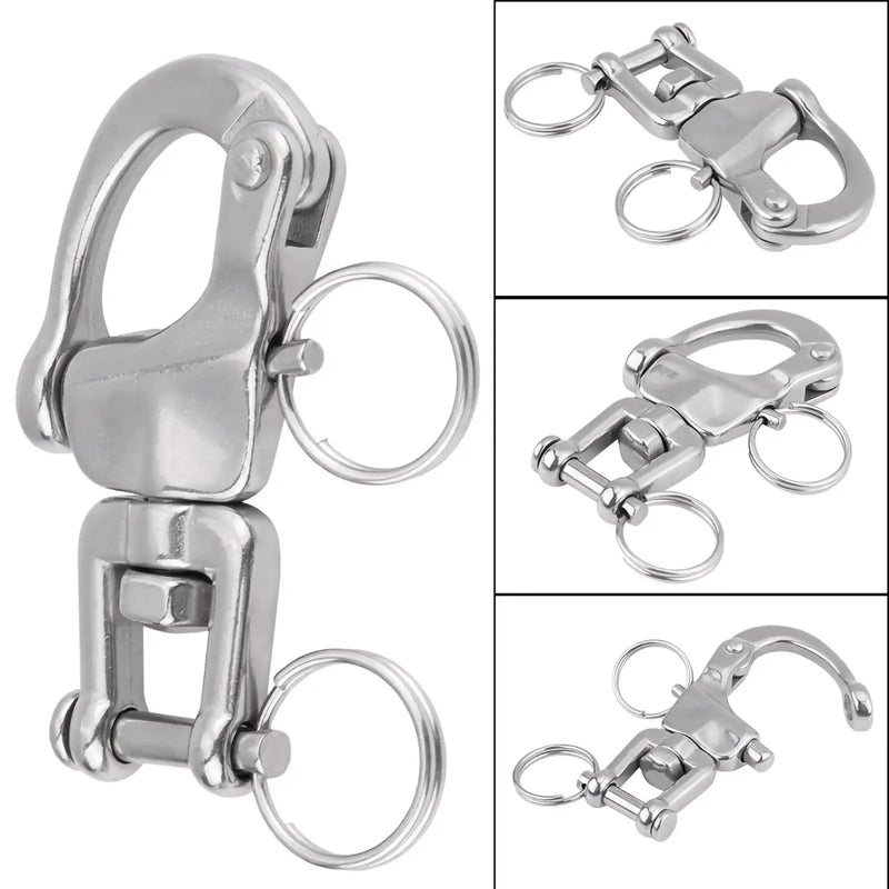 Action Outdoors Limited 316 Stainless Steel Jaw Swivel Snap Shackle For Sailboat Spinnaker Halyard 316 Stainless Jaw Swivel Snap Shackle For Spinnaker