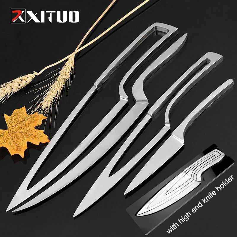 XITUO 4pcs Multi Kitchen knives Stainless steel Cascading knife combination Sets - Action Outdoors Kiwi