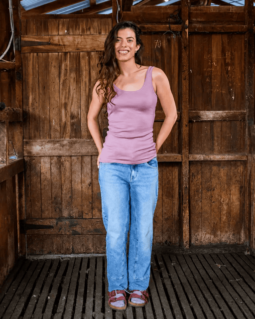 Merino 365 NZ Women's Singlets Women's Scoop Neck Tank Top - 100% Merino Wool, Rose Women's Merino Wool Scoop Neck Tank Top Rose
