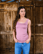 Merino 365 NZ Women's Singlets Women's Scoop Neck Tank Top - 100% Merino Wool, Rose Women's Merino Wool Scoop Neck Tank Top Rose
