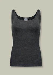 Women's Scoop Neck Tank Top - 100% Merino Wool, Slate Grey by Merino 365 NZ