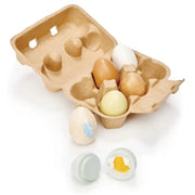 Wooden Eggs in Carton - Tender Leaf Toys | Play Food by Curious Moonbeam