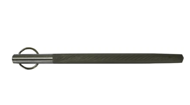 Egginton Shepherds Steel with Ring #SS32 190mm - traditional sharpening steel with helical cut and split ring.
