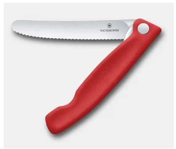 Victorinox Victorinox Knives Victorinox Folding Picnic Knife Wavy Blade Red Handle Victorinox Folding Picnic Knife Wavy Blade Red Handle