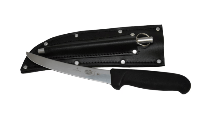 Victorinox Victorinox Knives Victorinox Boning Set 5.6503.15 with Leather Sheath & Ring Steel Victorinox Boning Set Knife Leather Sheath Kit