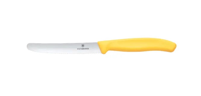 Victorinox Victorinox Knives Victorinox Tomato and Sausage Knife 11 cm Yellow Handle Victorinox Tomato And Sausage Knife 11 cm Yellow