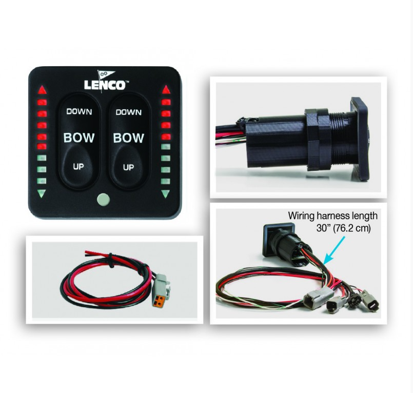 Lenco 9" X 12" Trim Tab Kit - Short Ram - LED - Action Outdoors Kiwi