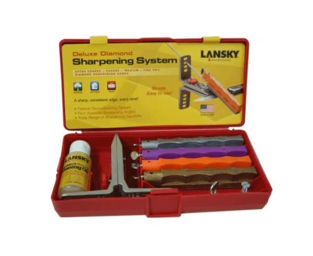 Lansky Sharpening System with Clamp Diamond Fine/Medium/Coarse/X-Coarse - Action Outdoors Kiwi