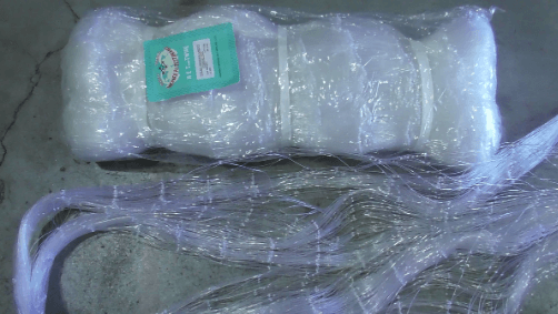 5-00 inch x 0.50mm Snapper Mono Mesh 120M showing clear monofilament mesh roll and strands.