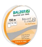 Balzer Fishing Lines IRON LINE ORANGE 150m Braid 8 braid PE Fibre IRON LINE ORANGE 150m Braid 8 braid PE Fibre