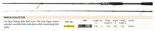 Balzer Fishing Rods Collector series Carbon 2.3m 7-22Gram cast weight Collector series Carbon 2.3m 7-22Gram cast weight