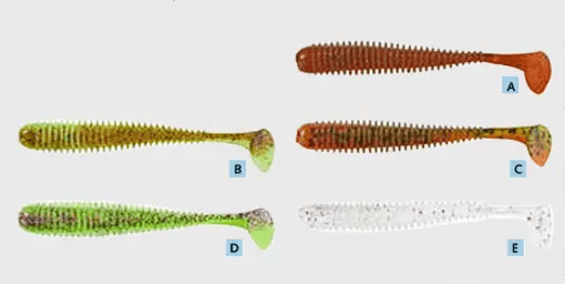 Balzer Fishing Lures WORM PADDLER WITH PADDLE TAIL, 5CM,6 Softbaits per pack (SQUID SCENTED) WORM PADDLER WITH PADDLE TAIL, 5CM,6 Softbaits per pack (SQUID SCENTED)