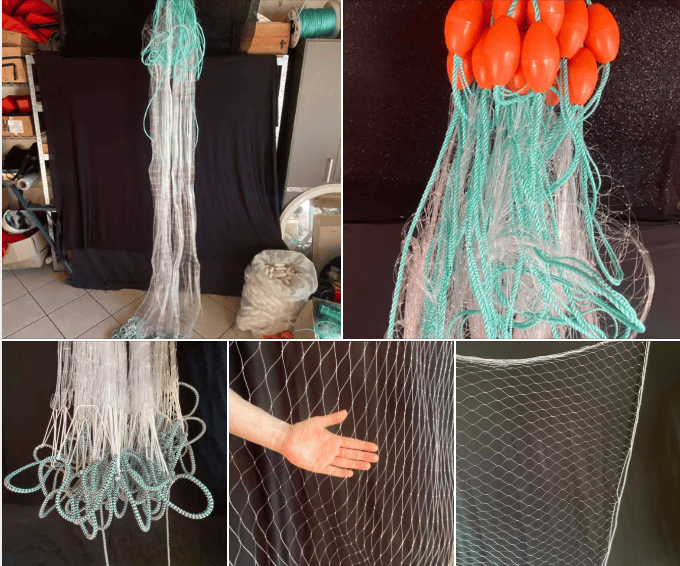 Action Fishing Nets Mullet Fishing Nets 85mm Mullet Drag Net 20m Long Fishing Net For Mullet Harvest 85mm Mullet Drag Net 20m Long Fishing Net Harvest