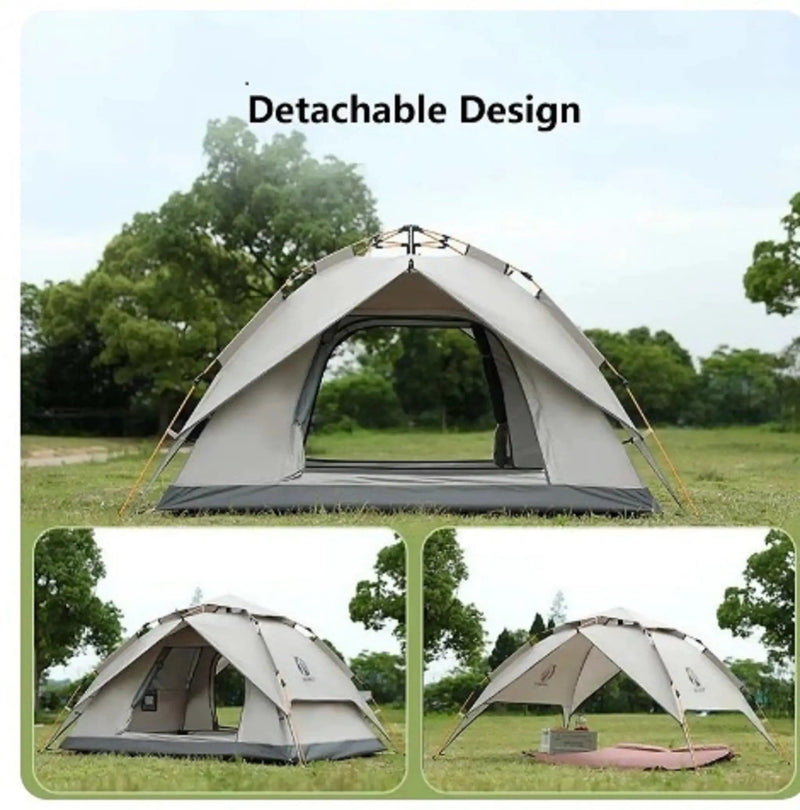 Double Layer Camping Tent Waterproof Pop-up Tent 3-4 Person DYLF94225 by ECOTREK