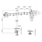 Locktight Dual-Monitor steel articulating mount by sue-e furniture