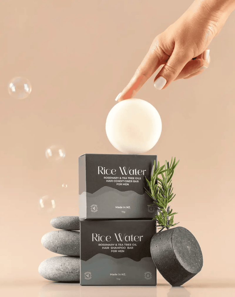 NaturalCare Men's Rice Water Conditioner Bar With Rosemary Oil For Hair And Beard Rice Water Conditioner Bar With Rosemary For Hair