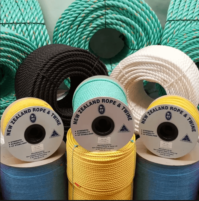 NZ Duradan Ropes 3mm to 44mm  Dia 110m or 220m PPE