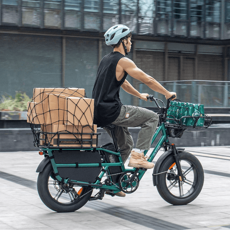 Kiwi eRide Kiwi eRide Fiido T2 Longtail Cargo E-bike Green Fiido T2 Longtail Cargo E-bike Green