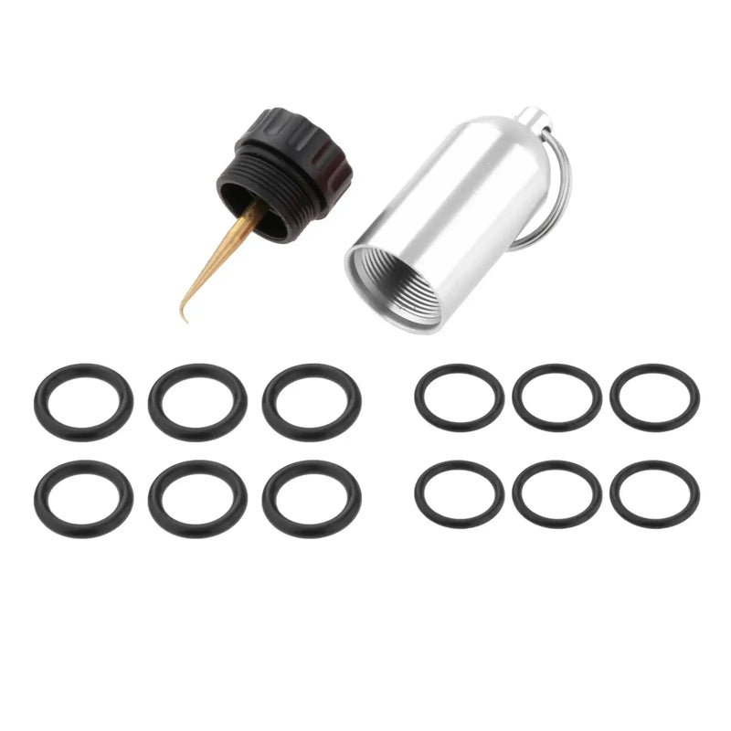 Spare O-Rings and Brass Pick Key Ring by NZ Diver