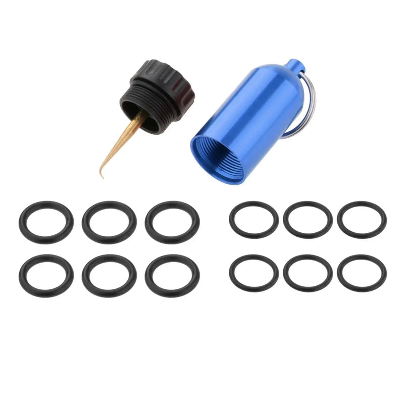Spare O-Rings and Brass Pick Key Ring by NZ Diver