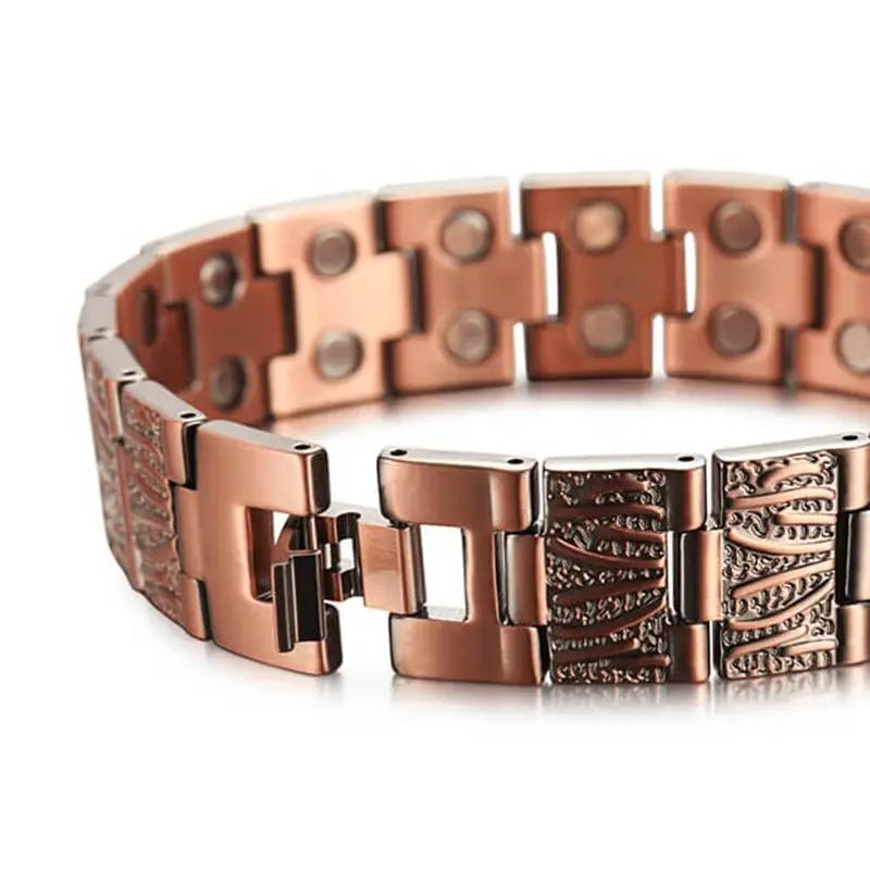 Vintage Red Copper Double Row Magnetic Bracelet by NZ Diver