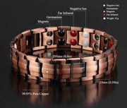 Copper Double Row Bio Elements Energy Germanium Bracelet by NZ Diver