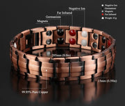 Silver Double Row Bio Elements Energy Germanium Bracelet by NZ Diver