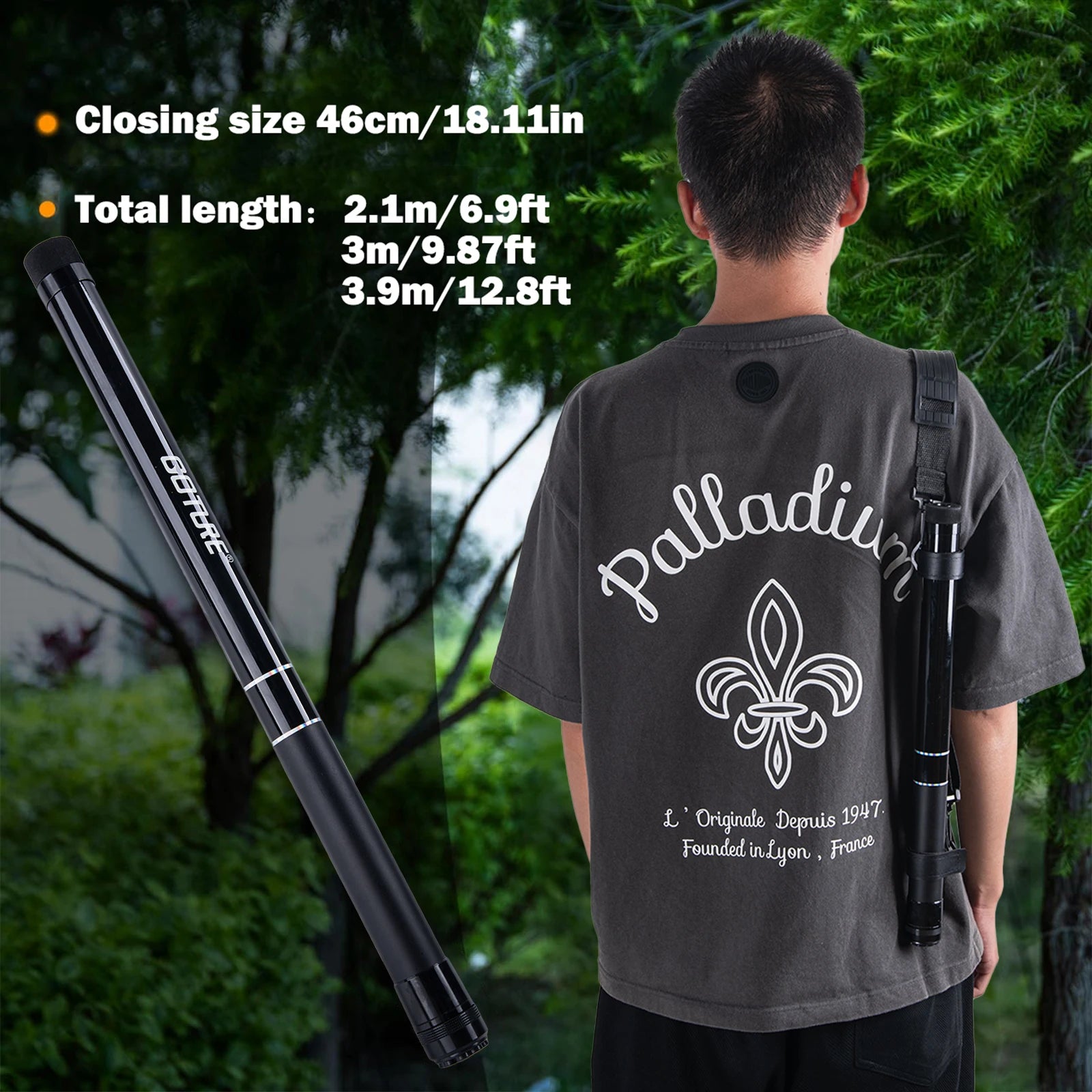 Goture Fishing Net Pole 2.1M 3.0M 3.9M Portable Telescopic Extension Handle Rod Fish Catching Landing Net Fishing Tool - Action Outdoors Kiwi