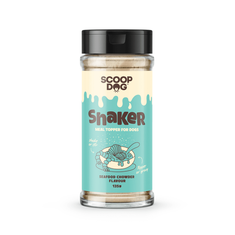 Animal Addiction Limited Dog Supplement Scoop Dog Shaker Seafood Chowder 135g Scoop Dog Shaker Seafood Chowder 135g