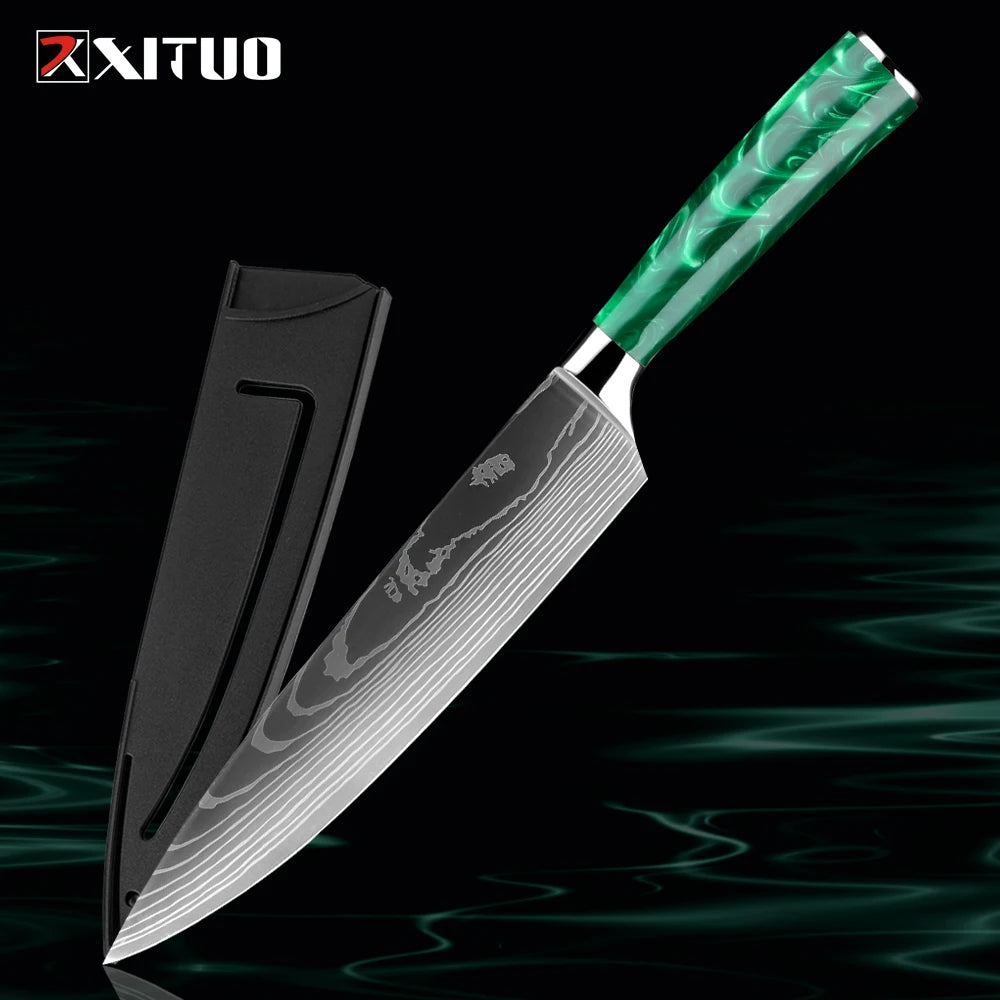 Chef Knife,8 Inch Professional Kitchen Chef Knife German Stainless Steel Ultra Sharp Kitchen Knife Chefs Knives Ergonomic Handle - Action Outdoors Kiwi