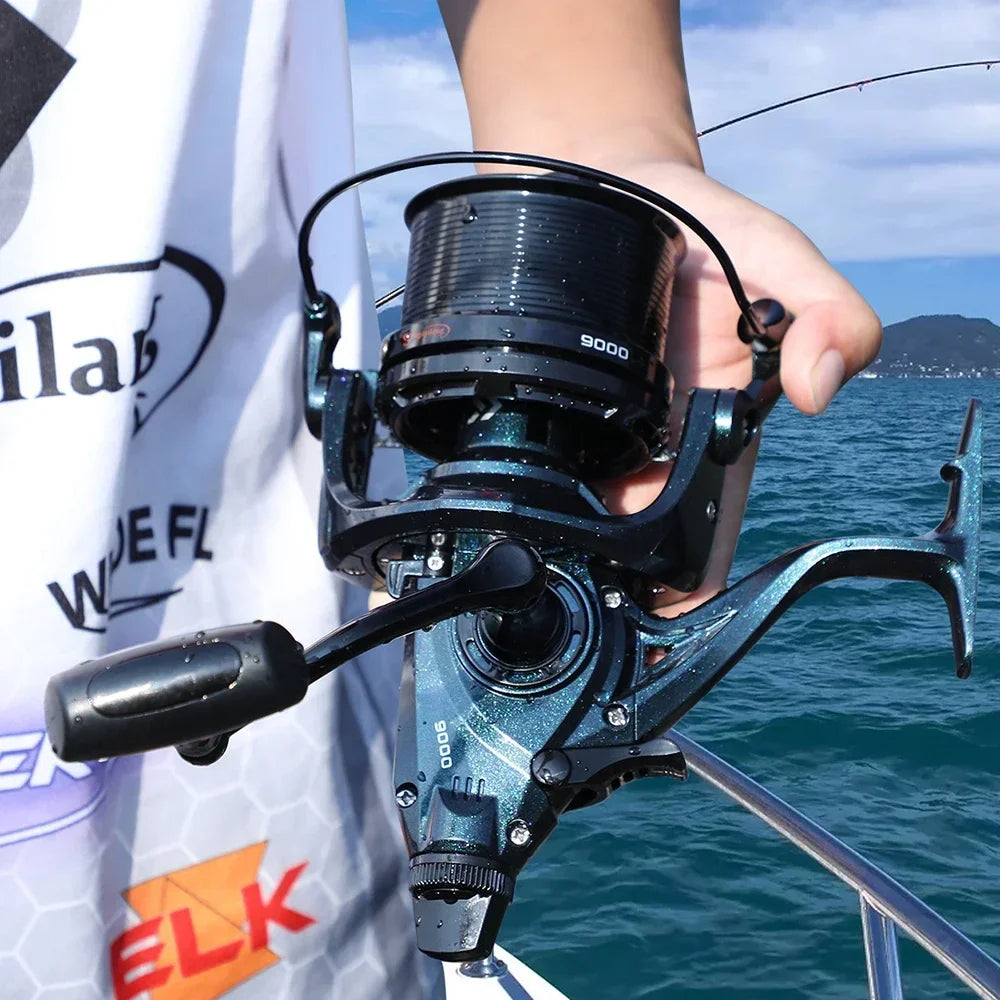 Sougayilang 8000-12000 Series Carp Fishing Reel Spinning Reel Max Drag 25kg Surf Fishing Reels Freshwater Saltwater Sea Fishing - Action Outdoors Kiwi