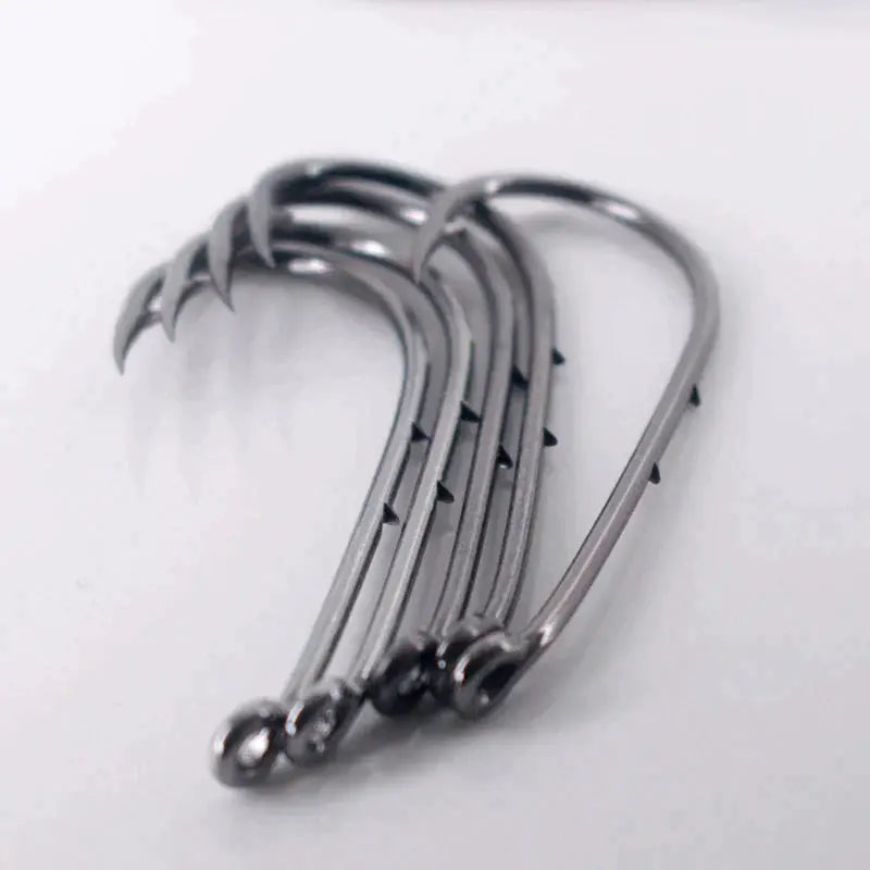 50pcs Double-backed 5/0 High Carbon Fishing Hooks by NZ Diver
