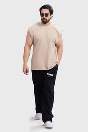 Shell Raw Capsleeves Tank Beige by Fuaark Nz